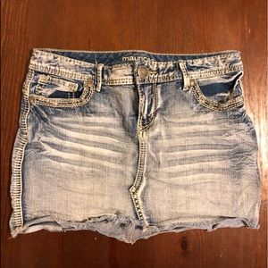 jean mini skirt